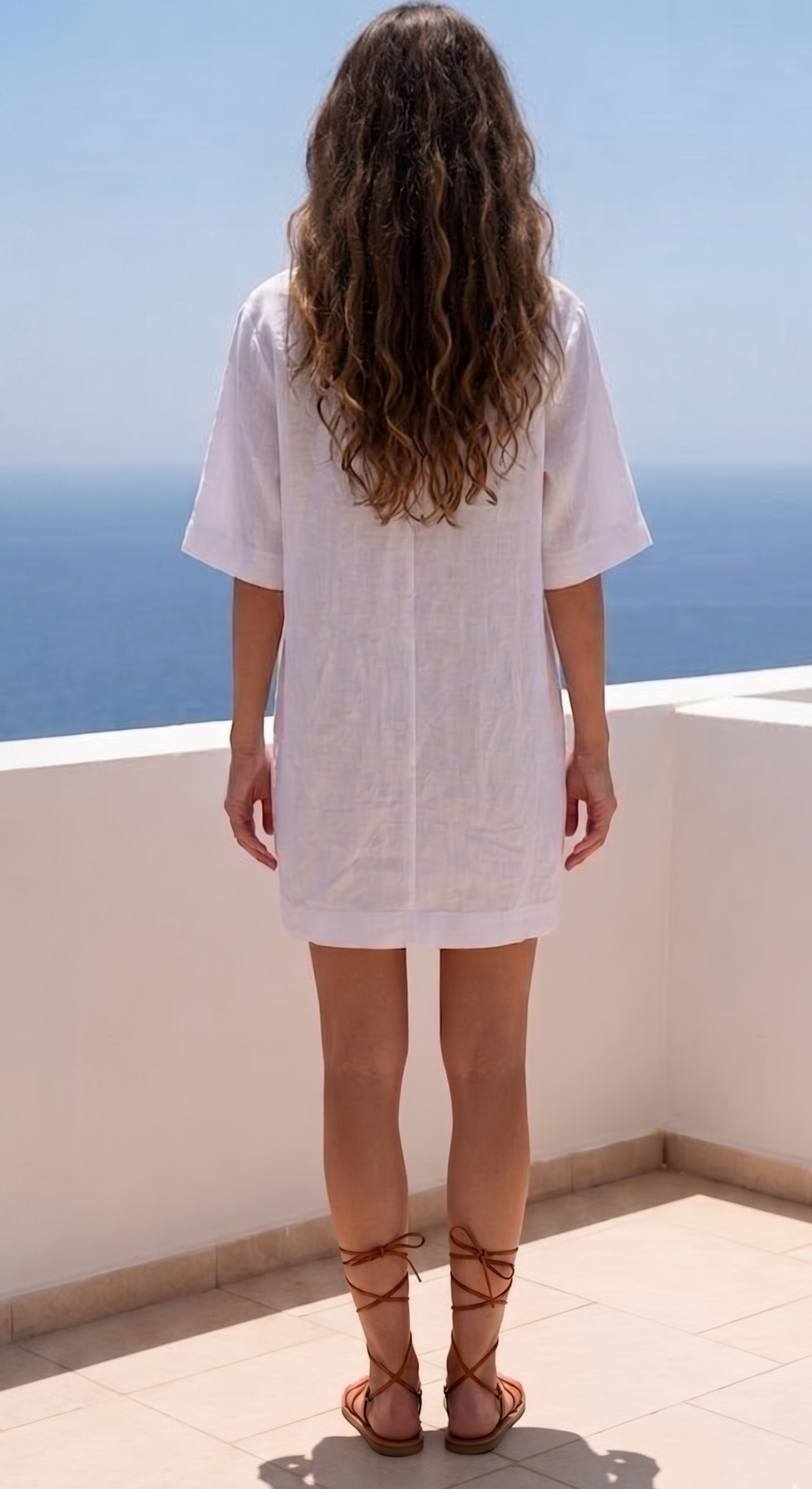 Isola Parasol Linen Shirt Dress