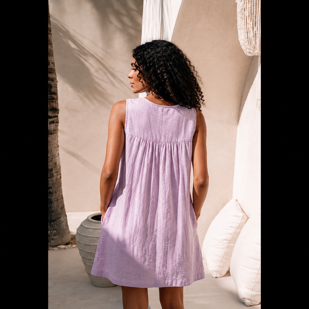 Lumière Linen Shift Dress