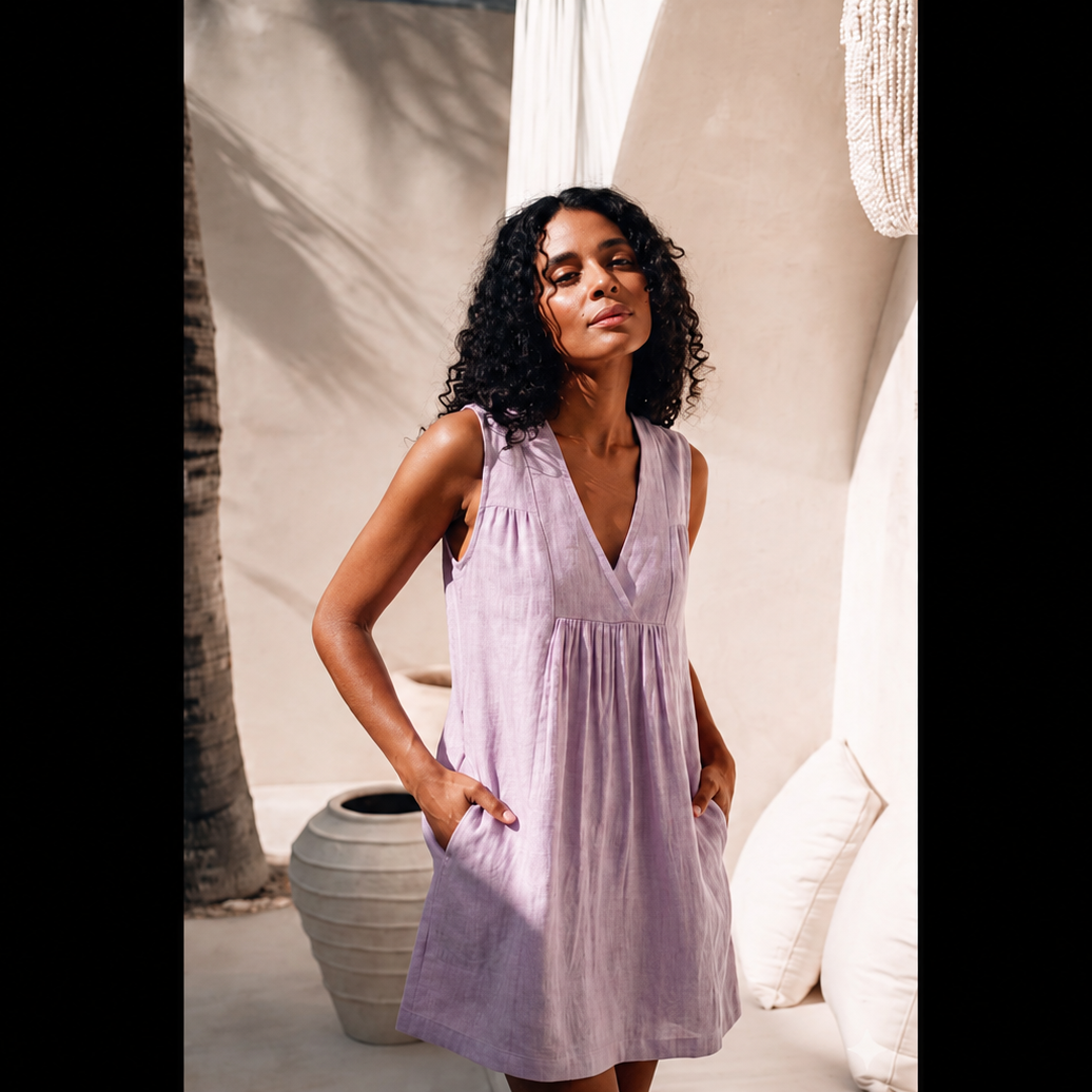 Lumière Linen Shift Dress