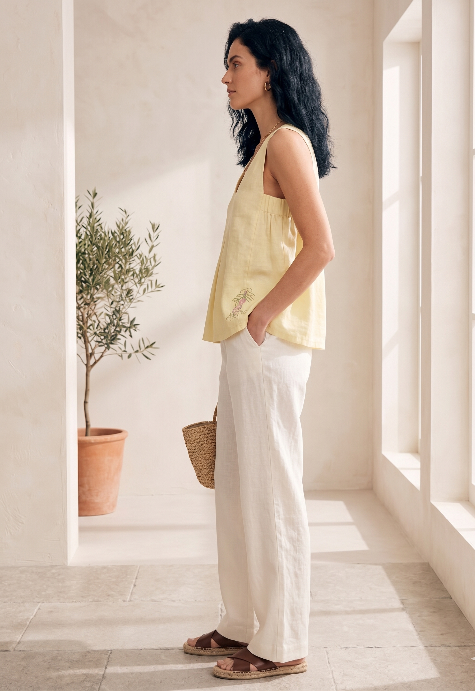 Primrose Linen Top