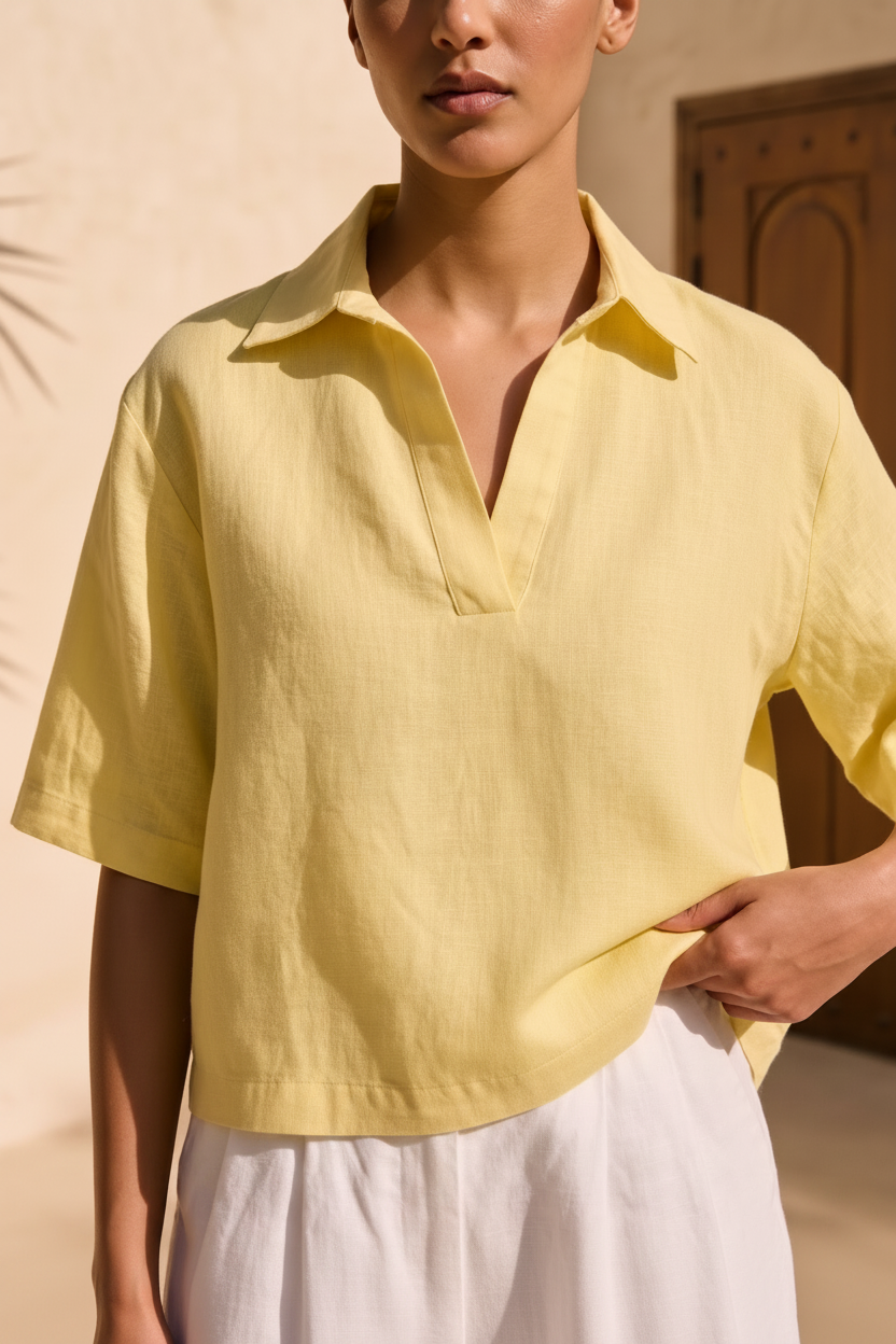 Basic V neck short sleevle top -